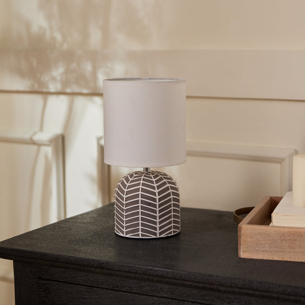 Orion Ceramic Fabric Shade Table Lamp