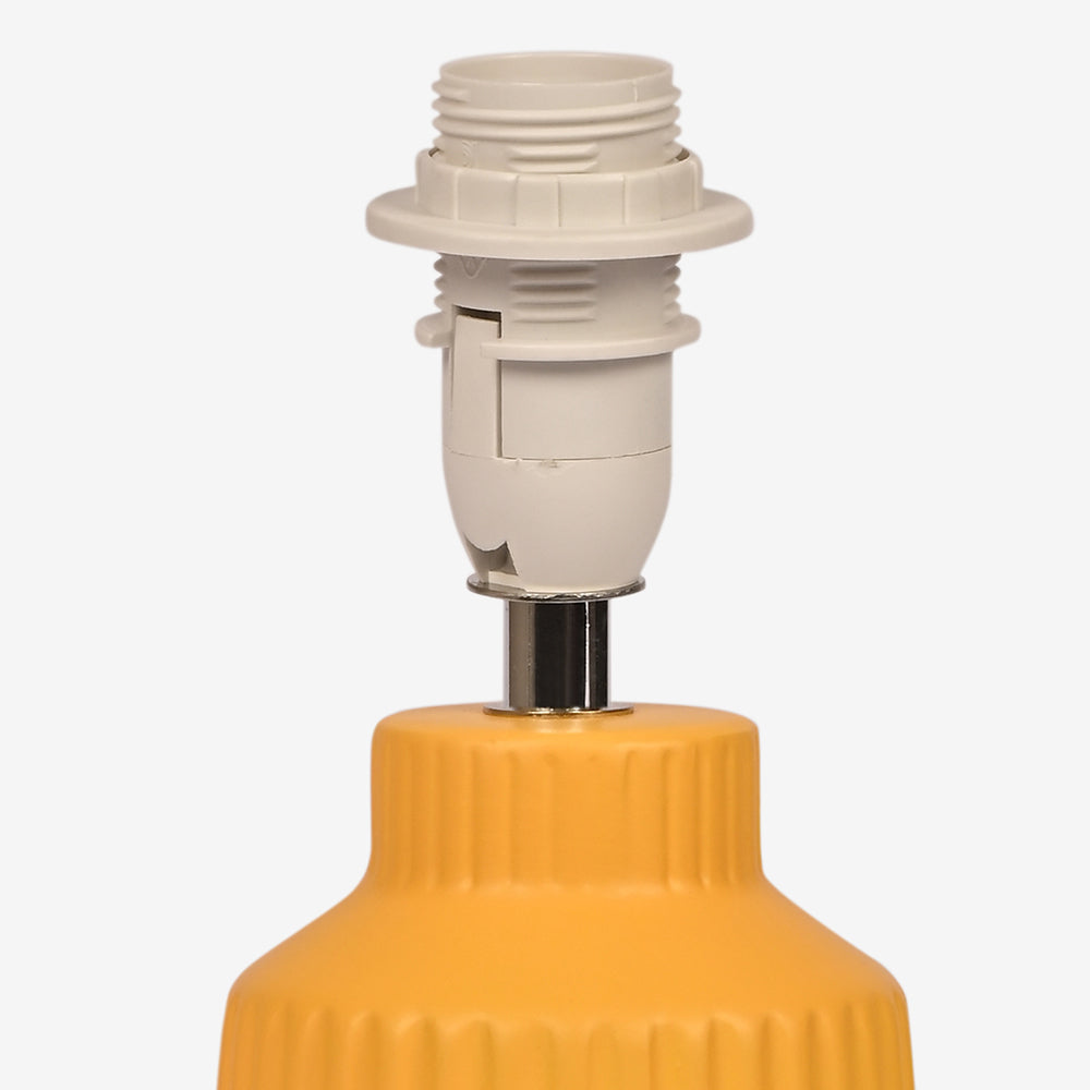 Obsedian Silk Ceramic Fabric Shade Table Lamp