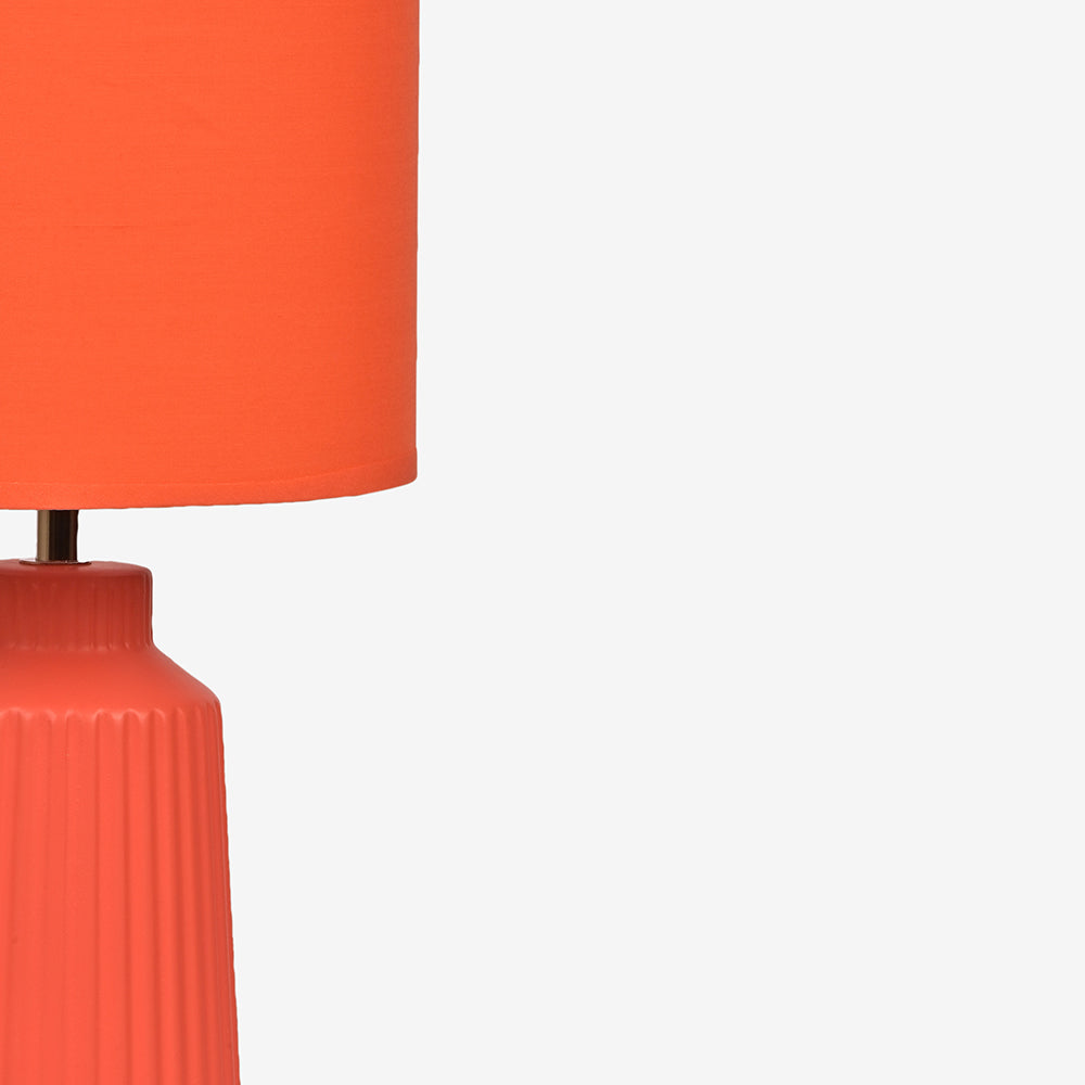 Obsedian Silk Ceramic Fabric Shade Table Lamp