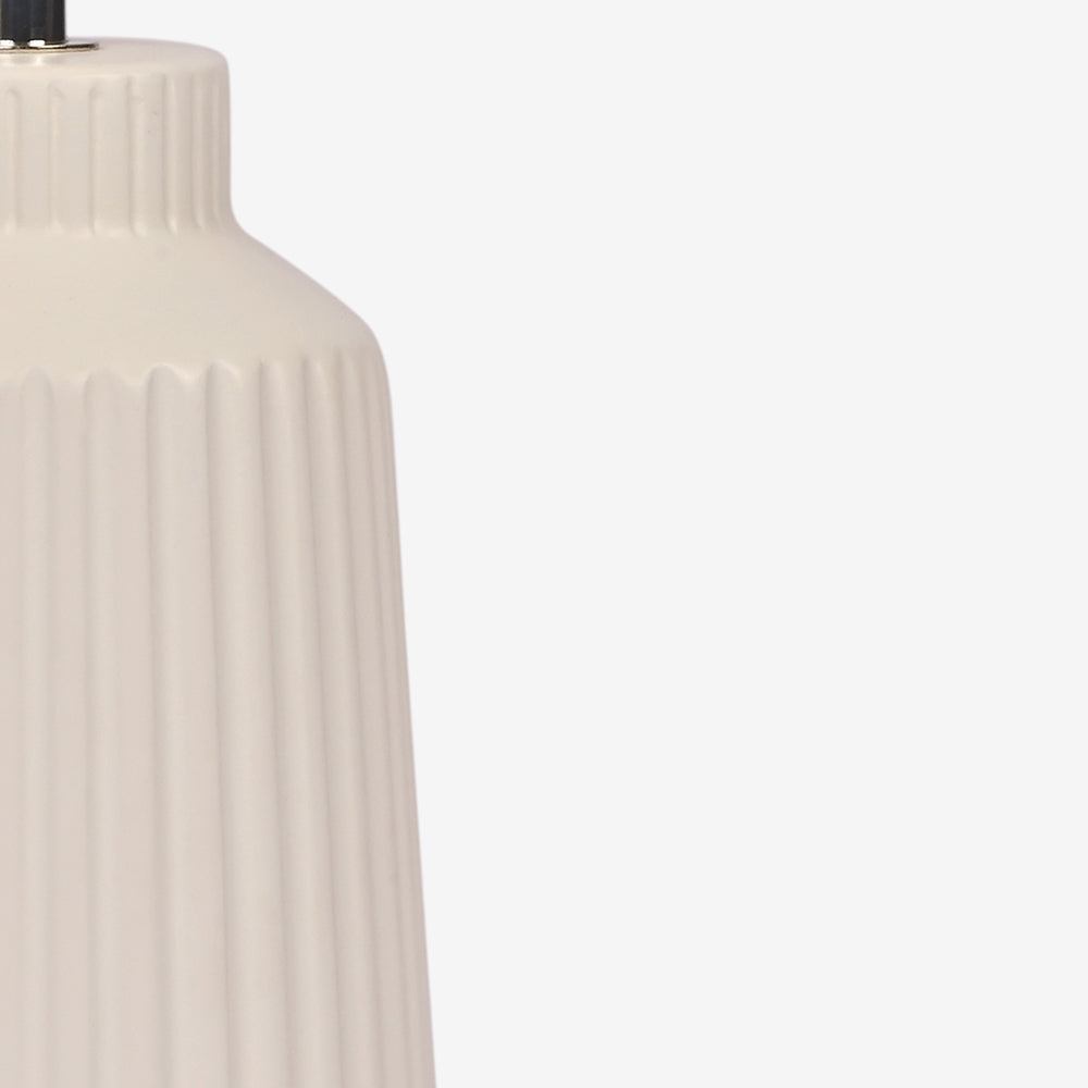 Obsedian Silk Ceramic Fabric Shade Table Lamp