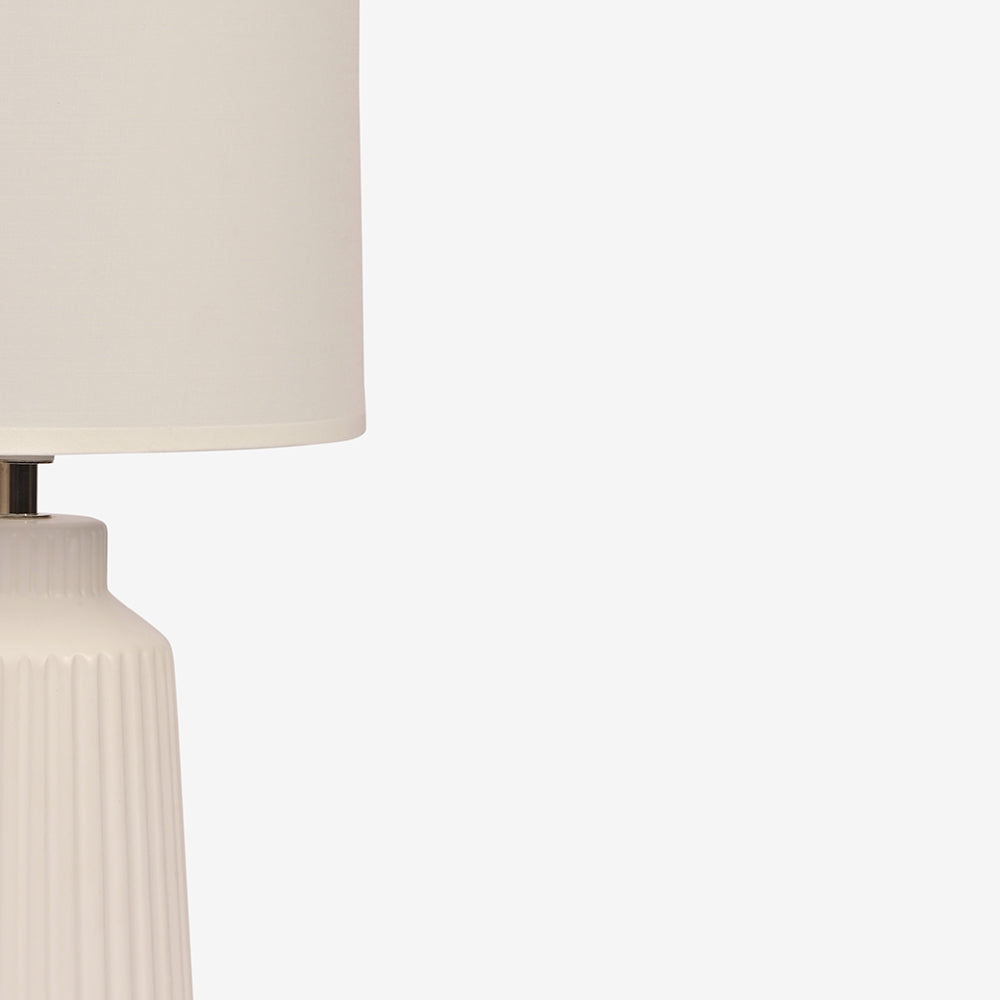 Obsedian Silk Ceramic Fabric Shade Table Lamp