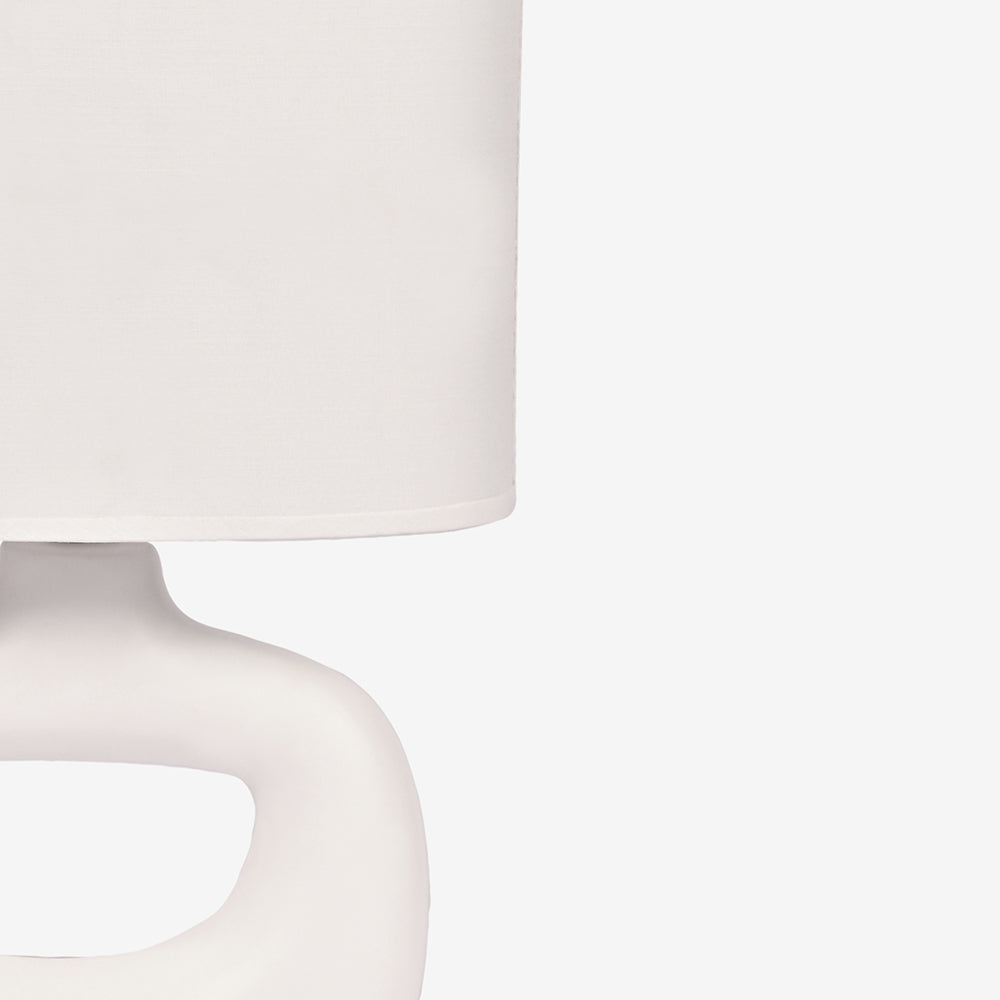 Astral Noir Fabric Shade Ceramic Table Lamp