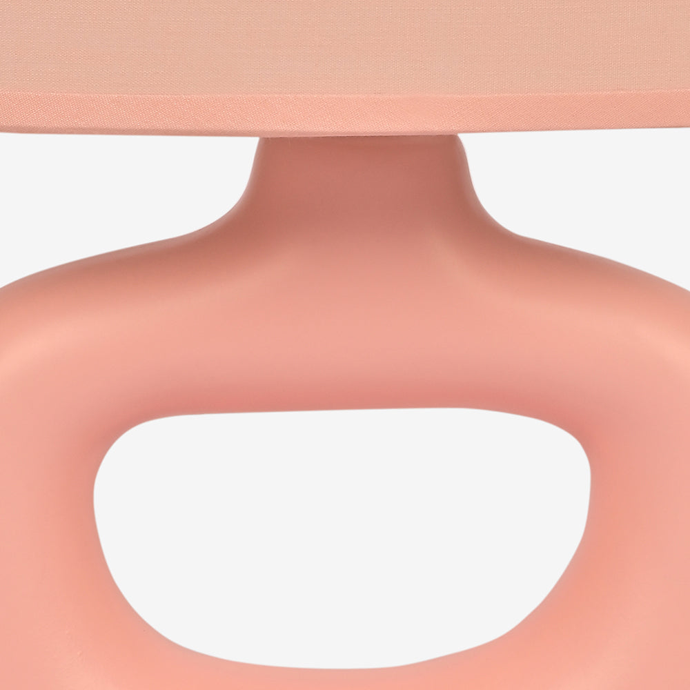 Astral Noir Fabric Shade Ceramic Table Lamp