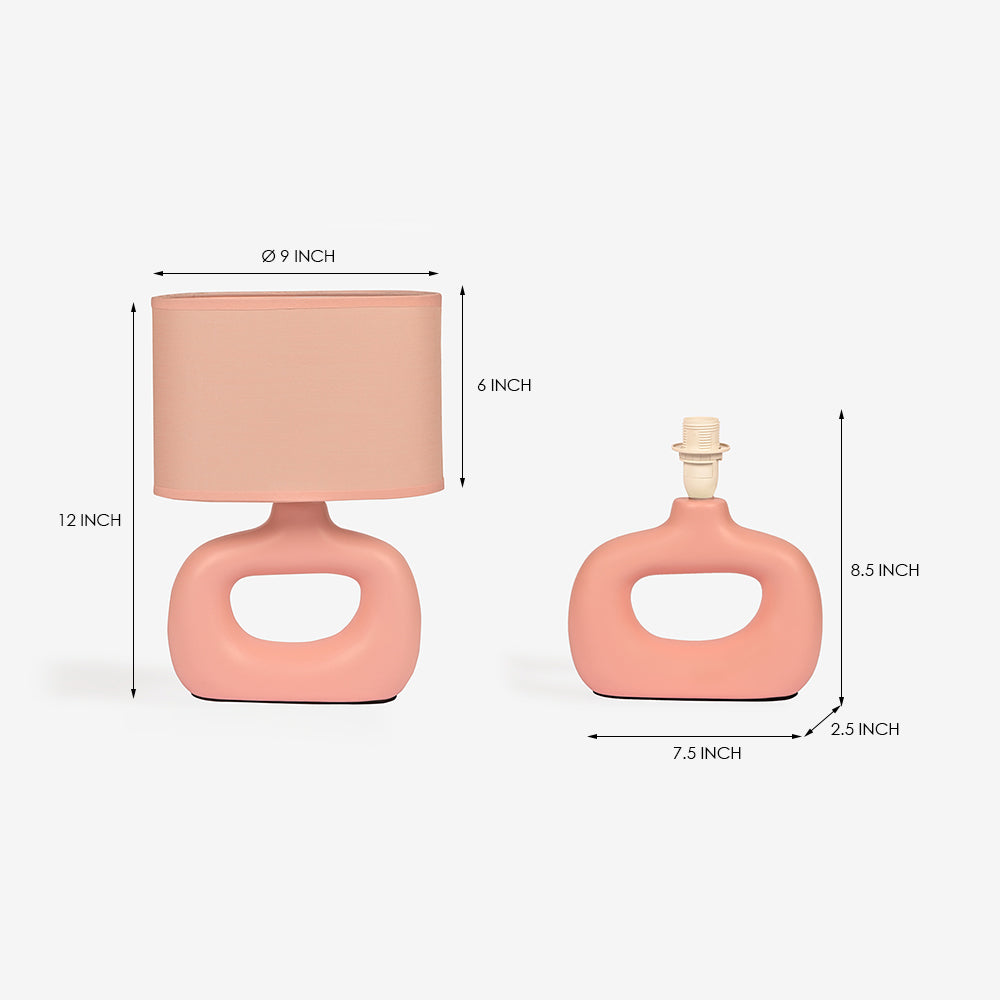 Astral Noir Fabric Shade Ceramic Table Lamp