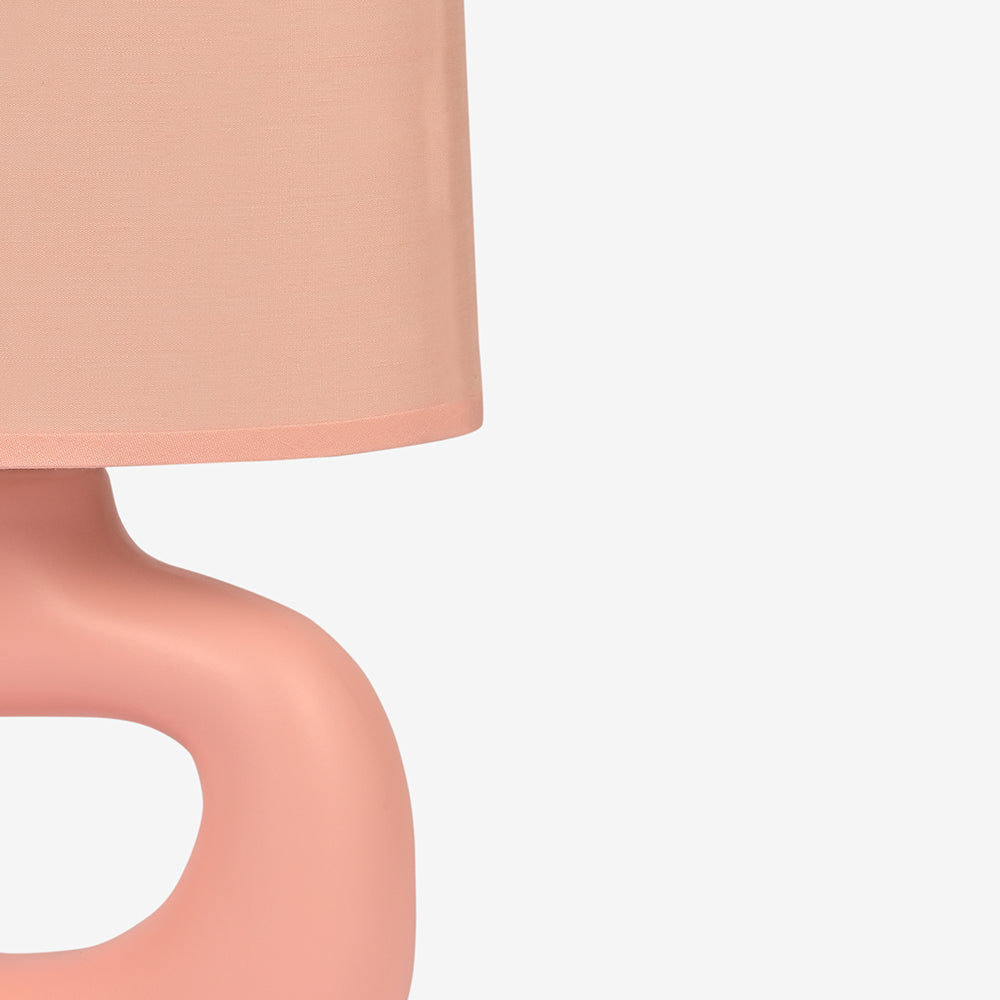 Astral Noir Fabric Shade Ceramic Table Lamp