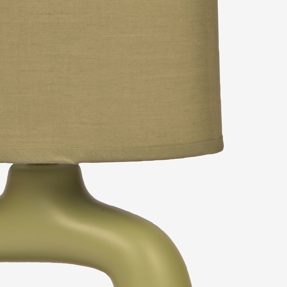 Astral Noir Fabric Shade Ceramic Table Lamp