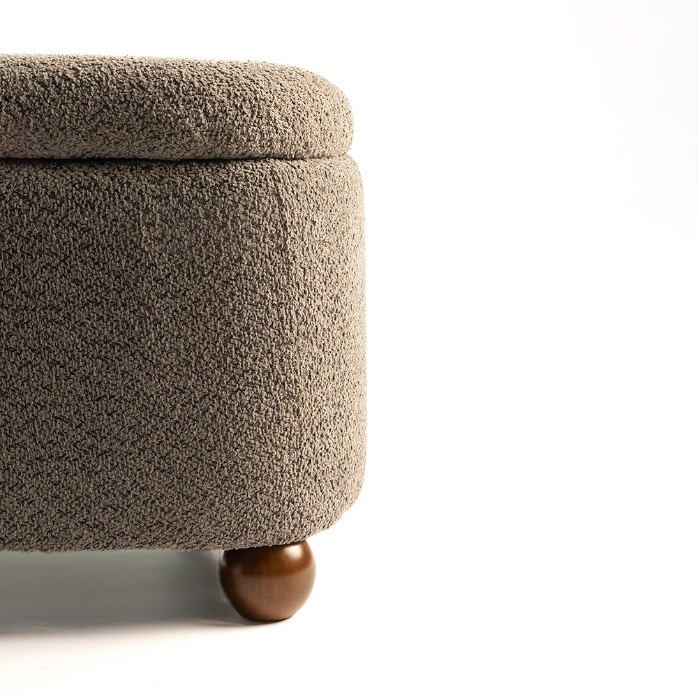 Mavis Cotton Bench with Wood