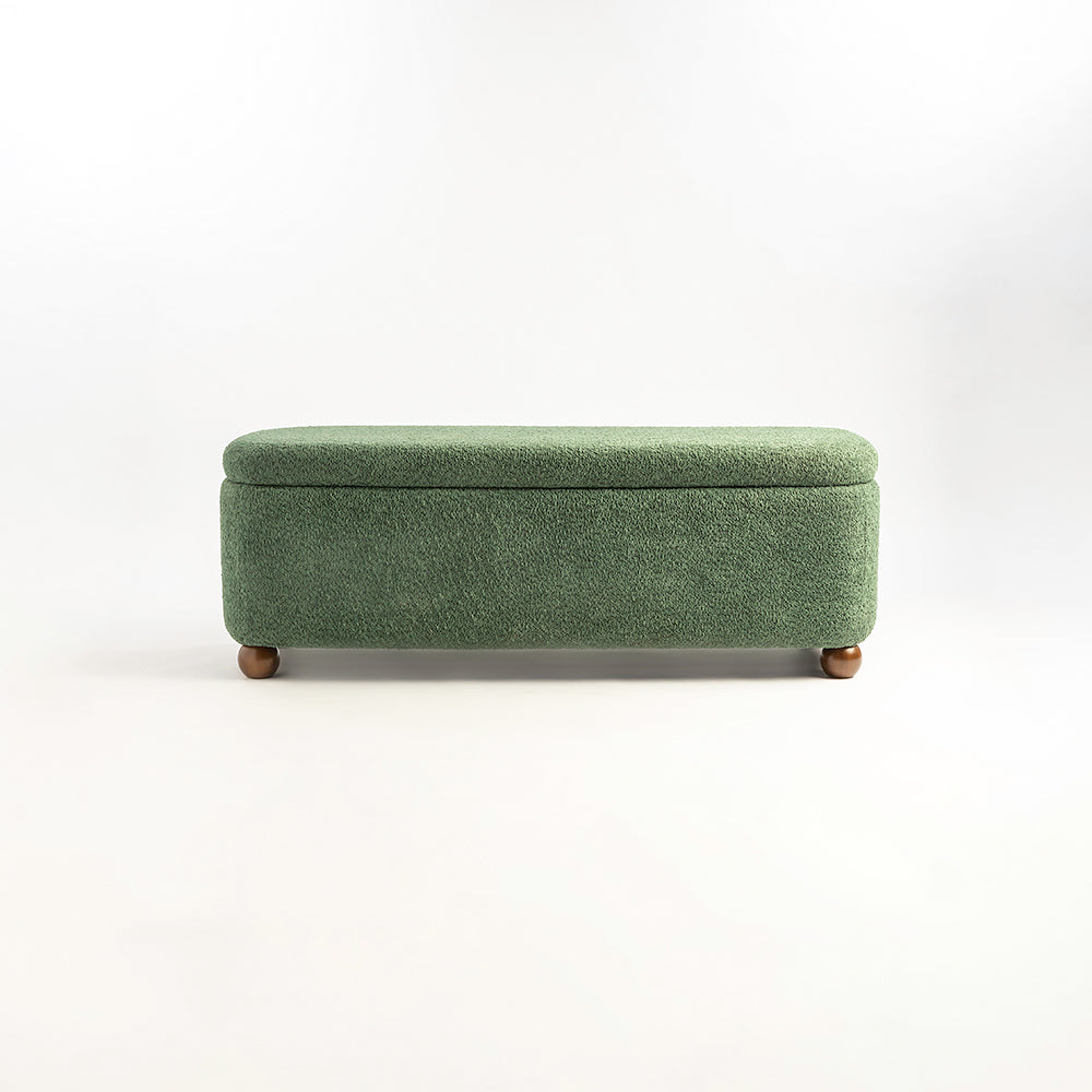 Mavis Cotton Bench with Wood