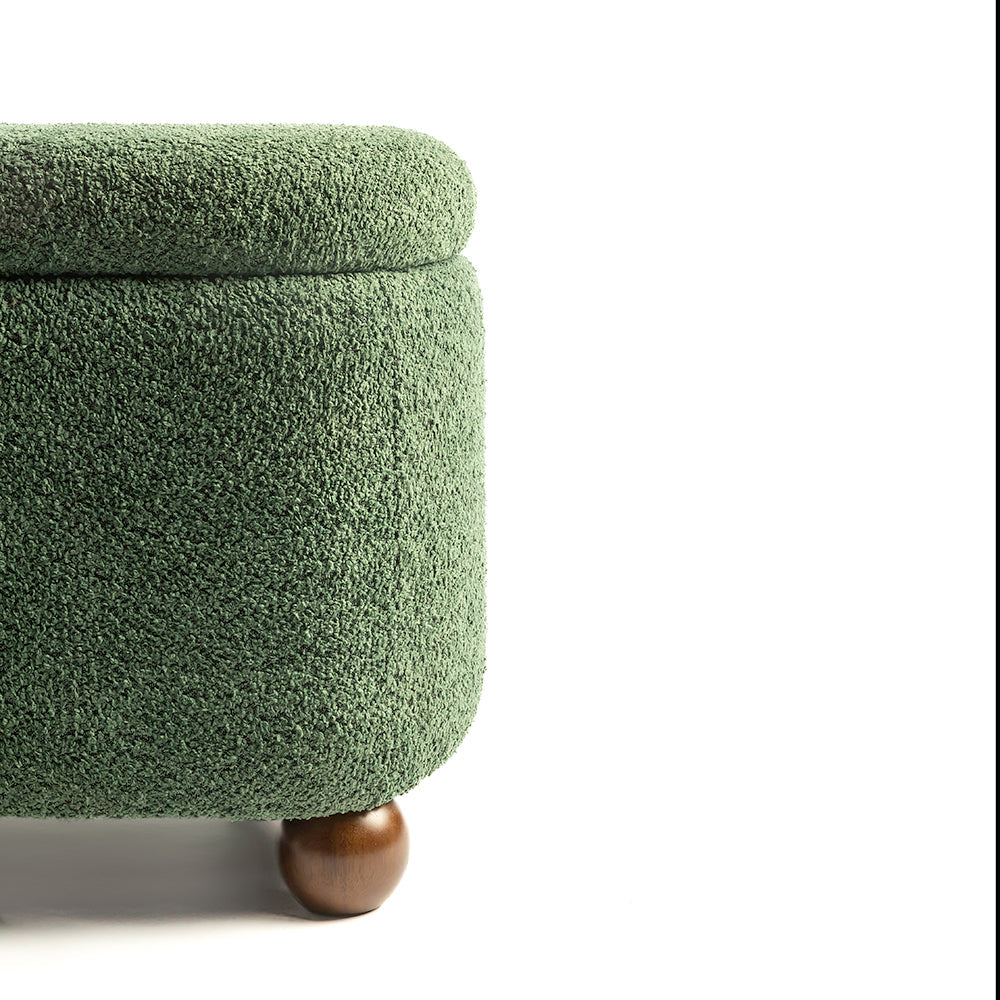 Mavis Cotton Bench with Wood