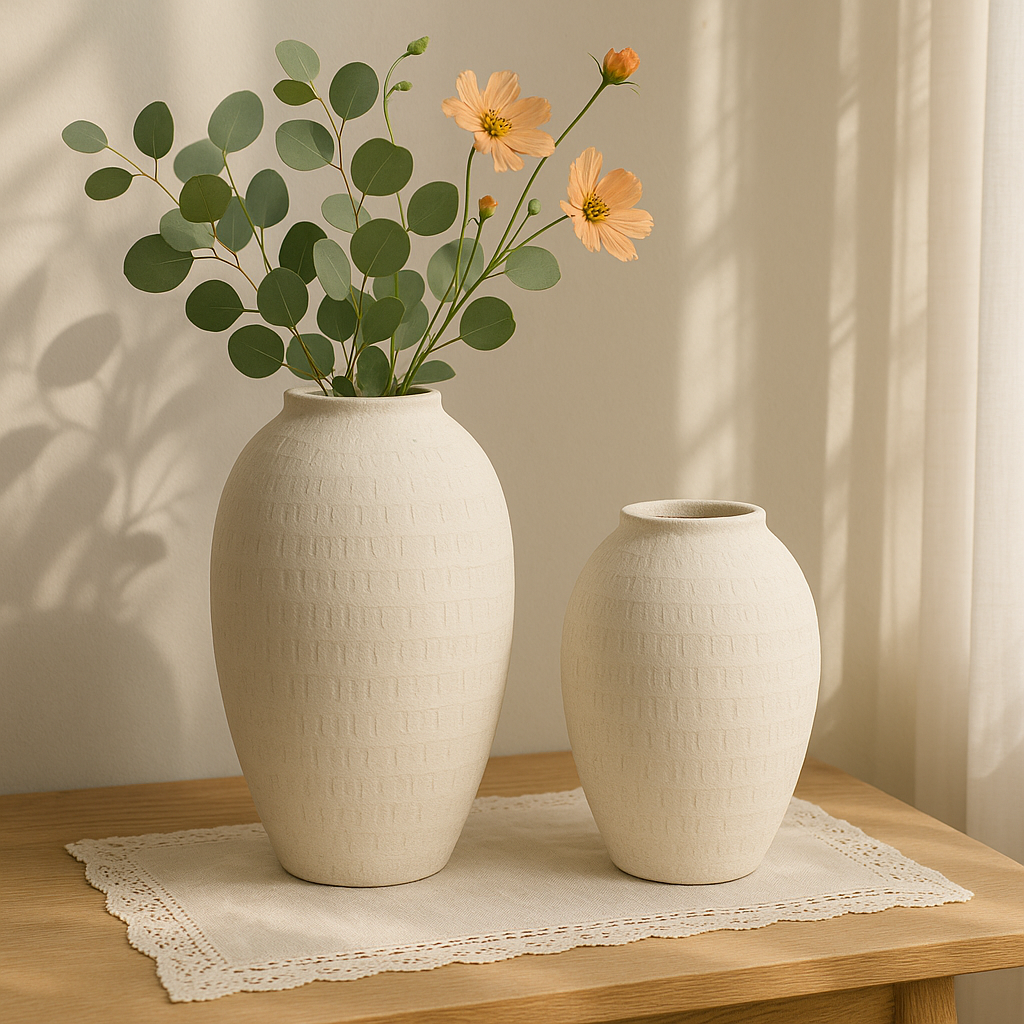 Kinks Terracotta Vase Set of 2