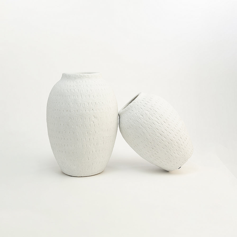 Kinks Terracotta Vase Set of 2