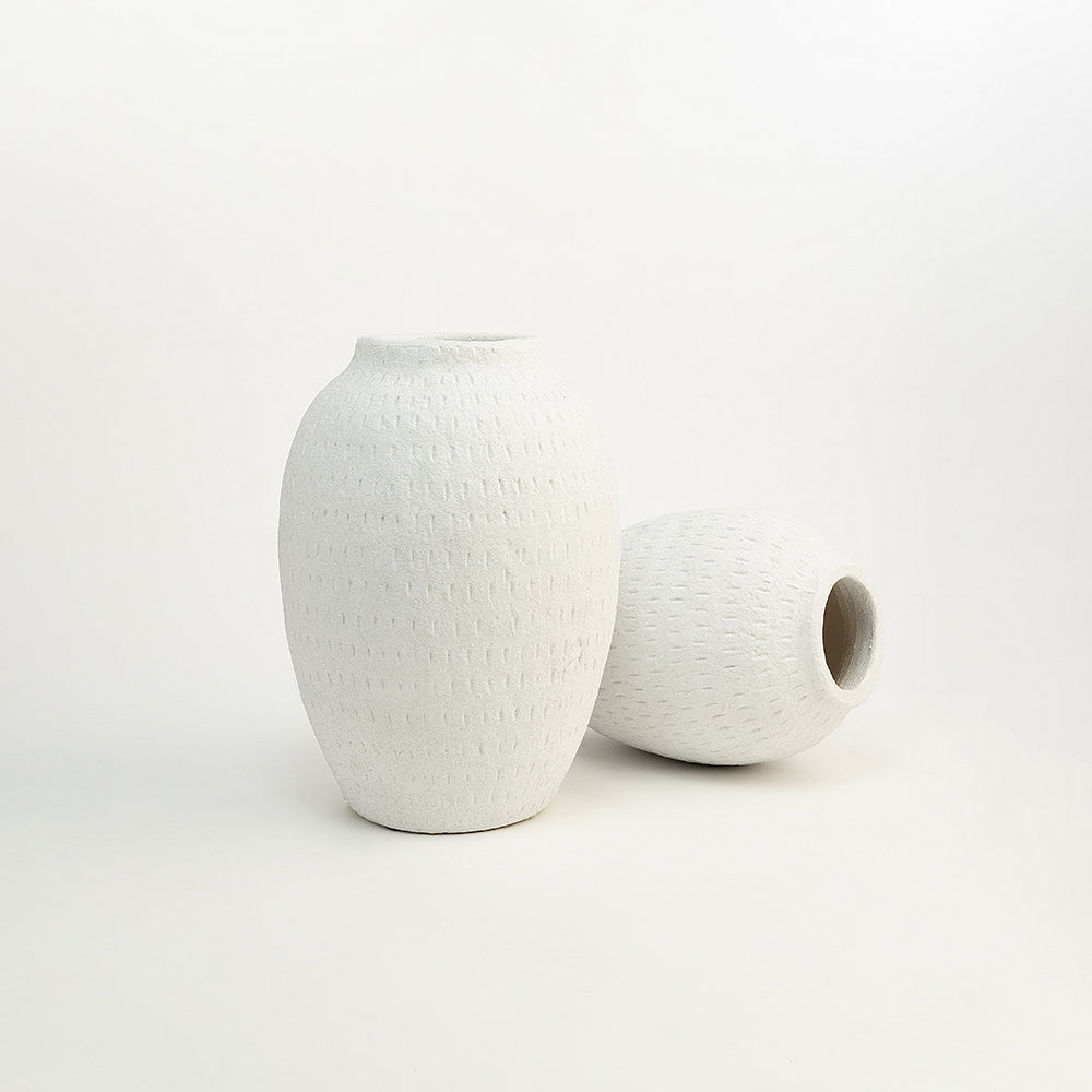 Kinks Terracotta Vase Set of 2