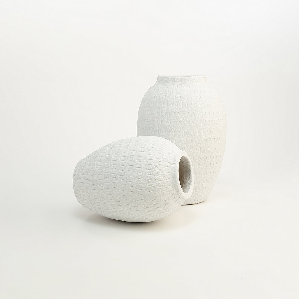 Kinks Terracotta Vase Set of 2