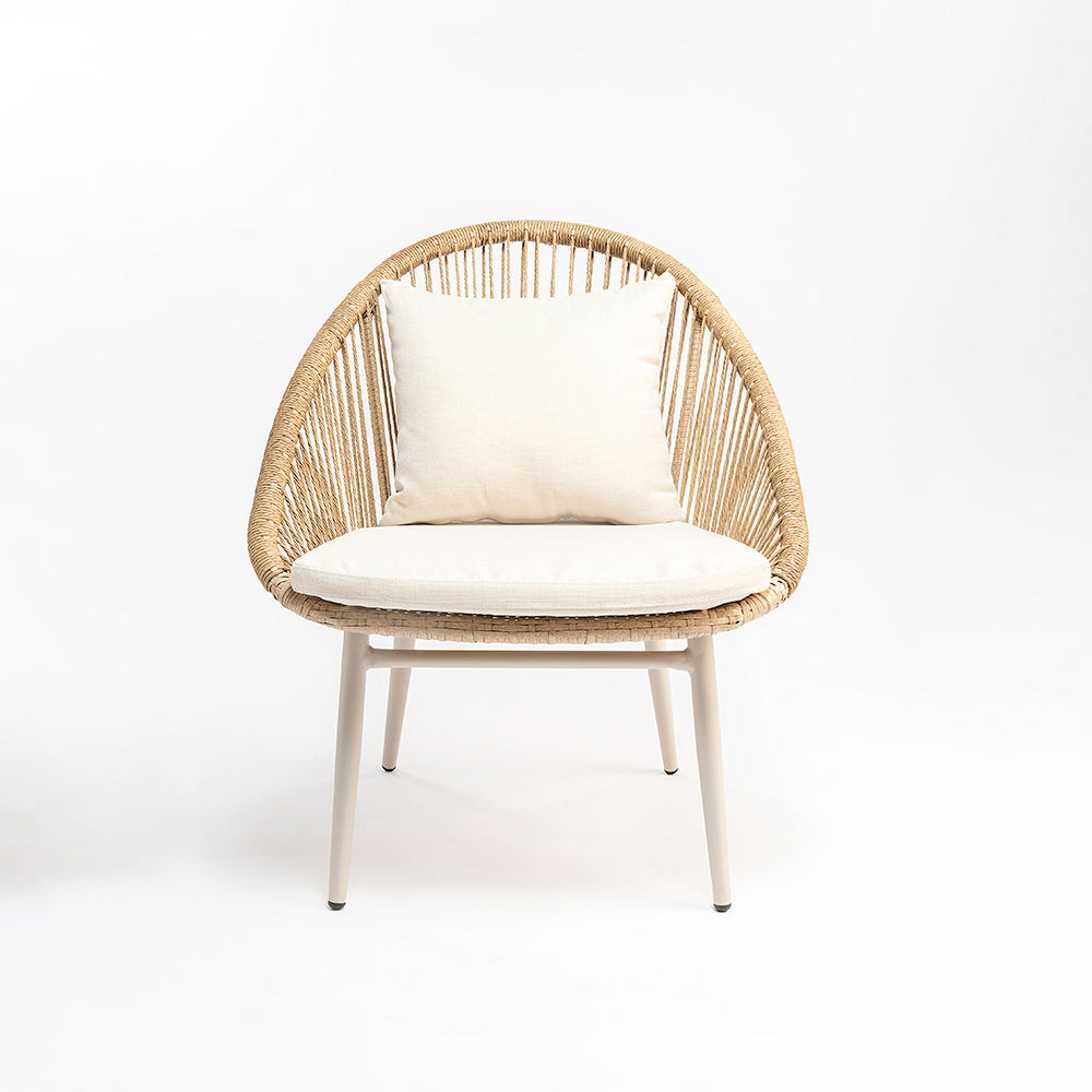 Mott Rattan Chair with Giza Cotton cushion