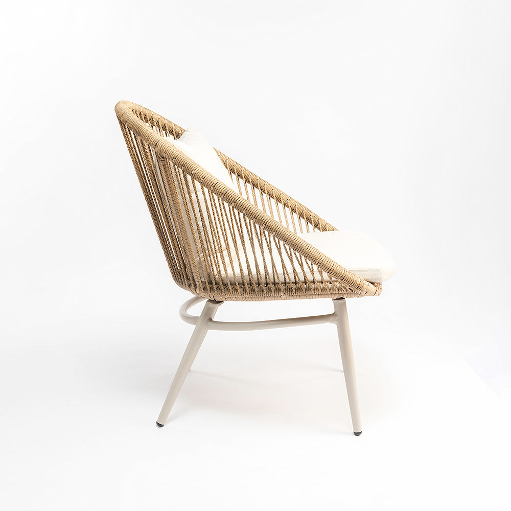 Mott Rattan Chair with Giza Cotton cushion