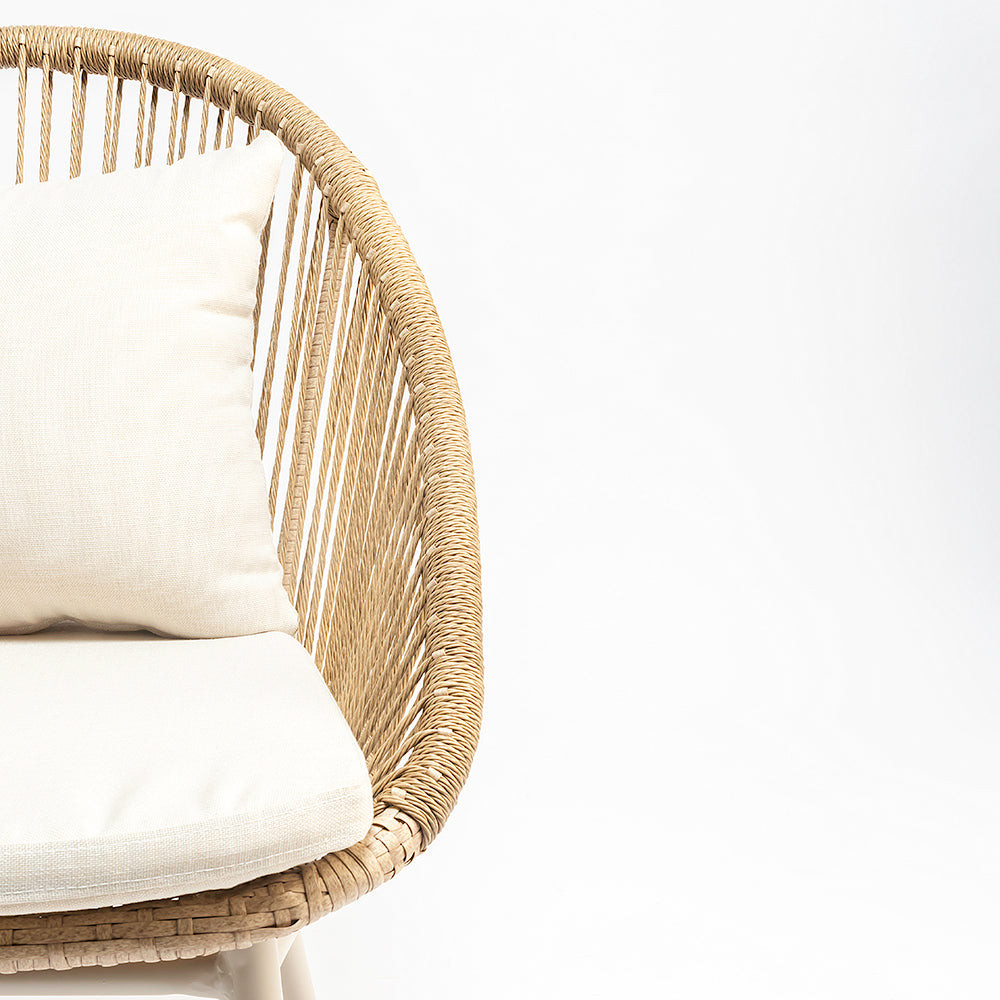 Mott Rattan Chair with Giza Cotton cushion