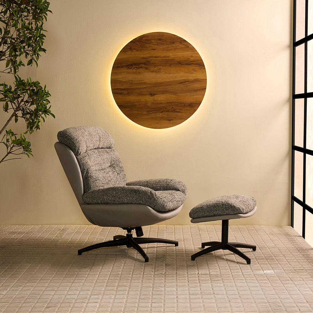 Allman Cotton Chair with ottoman