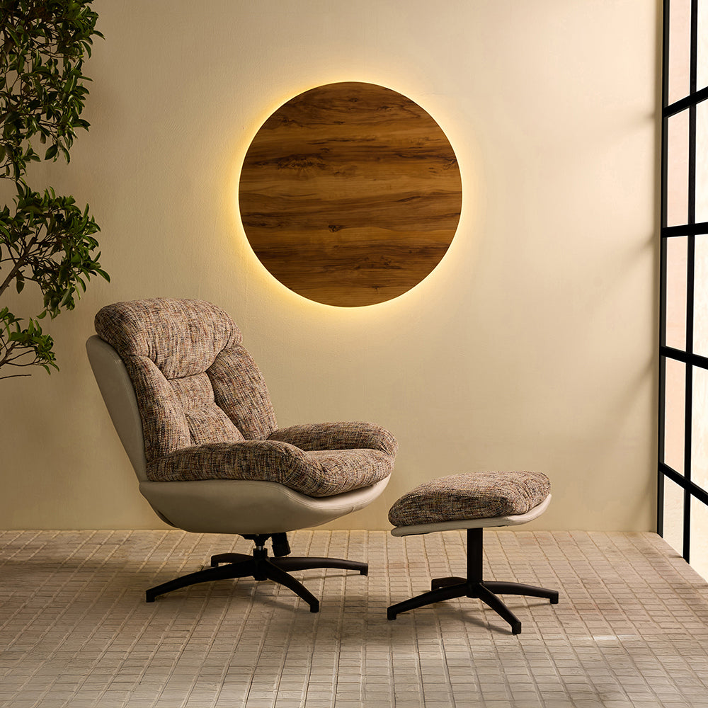 Bob Segar Cotton Chair with ottoman