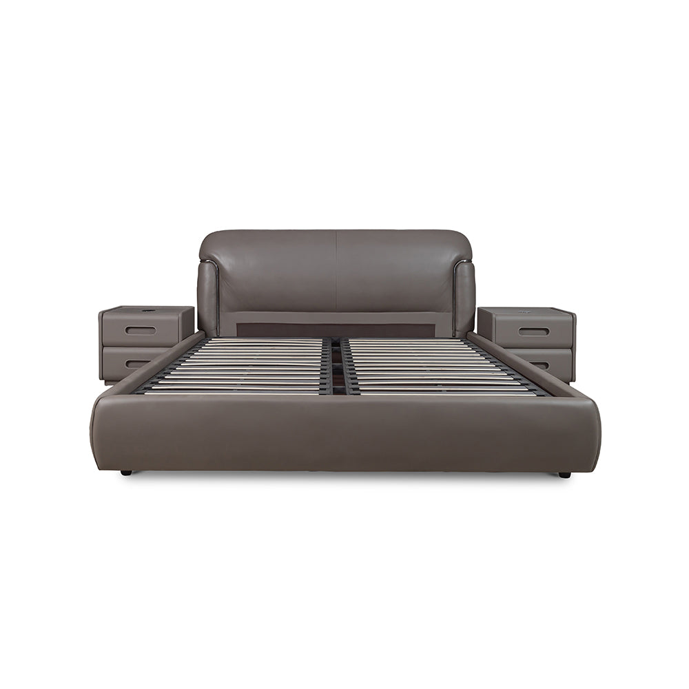 Auburn Leather Bed