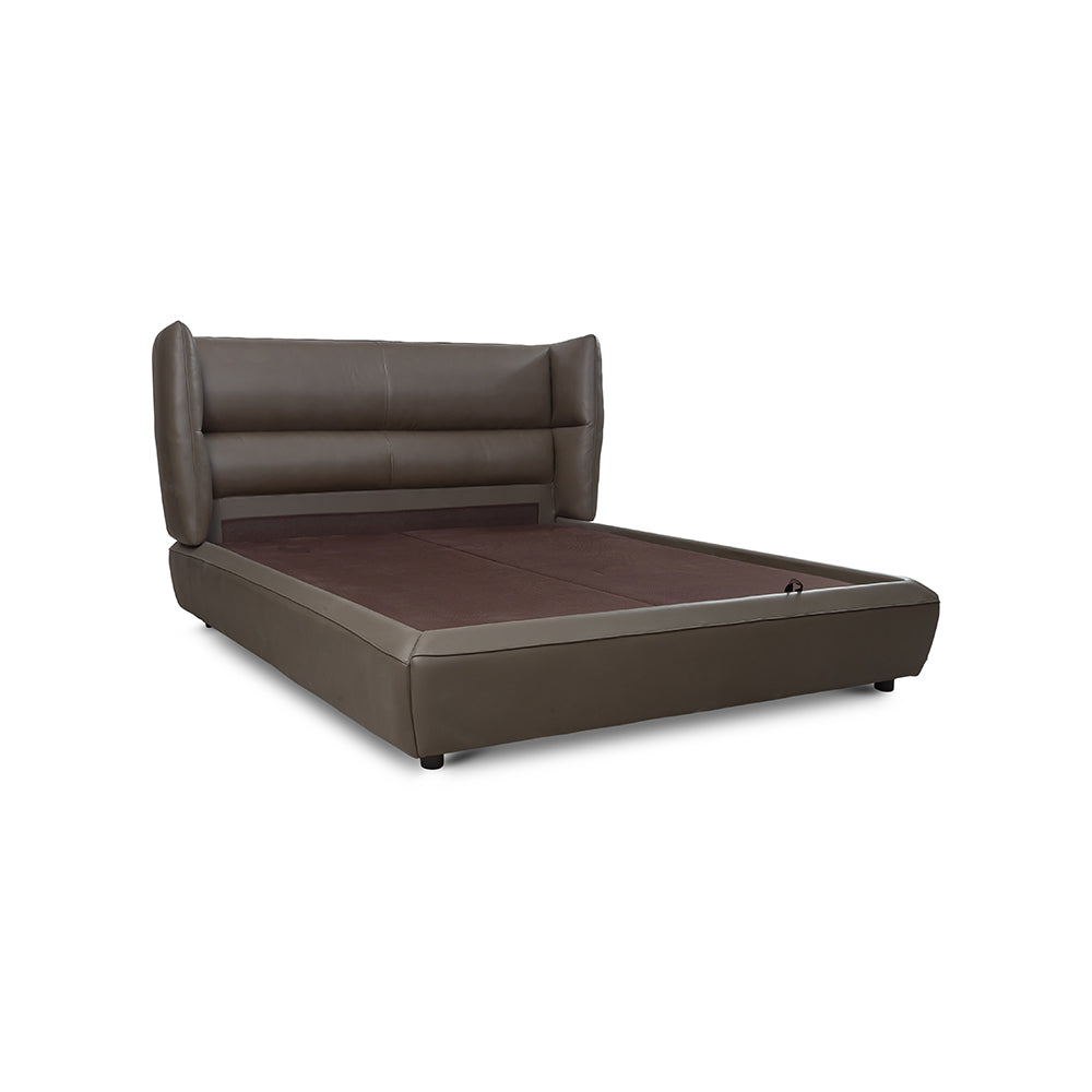 Bronze Tan Leather Bed