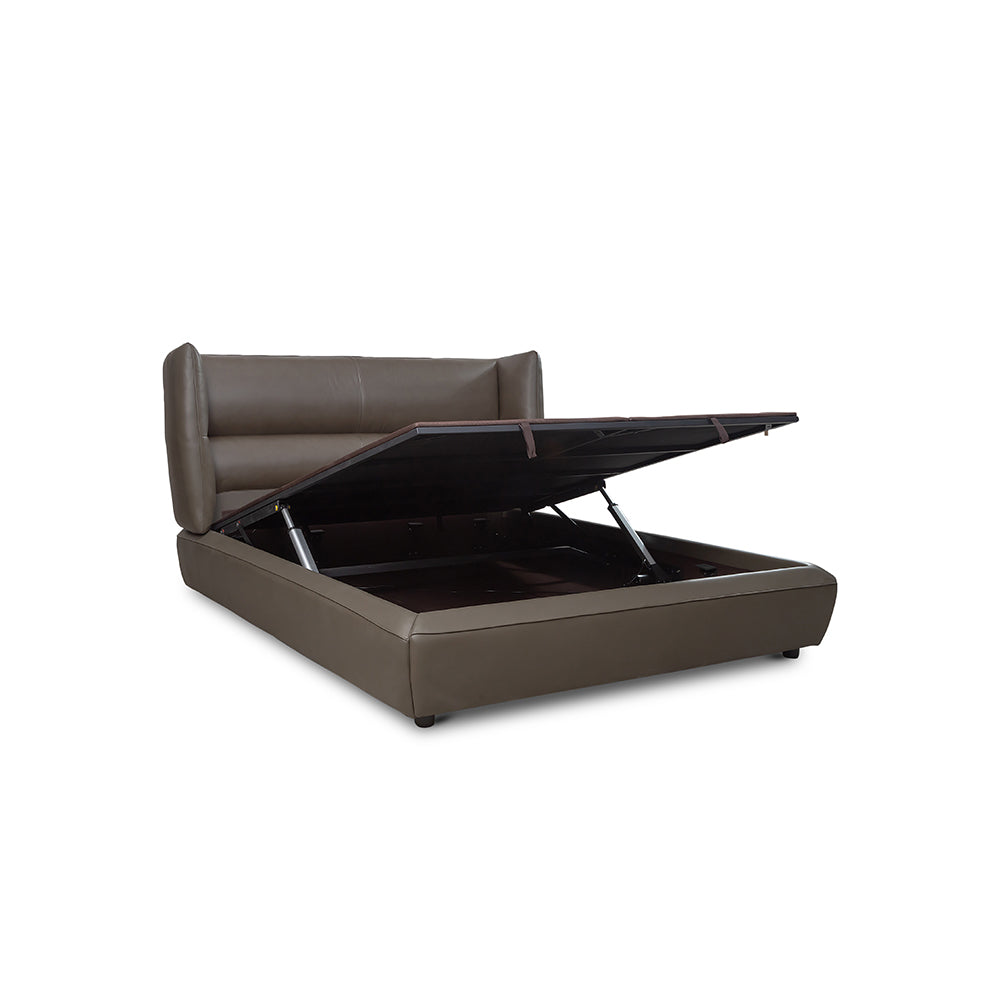Bronze Tan Leather Bed