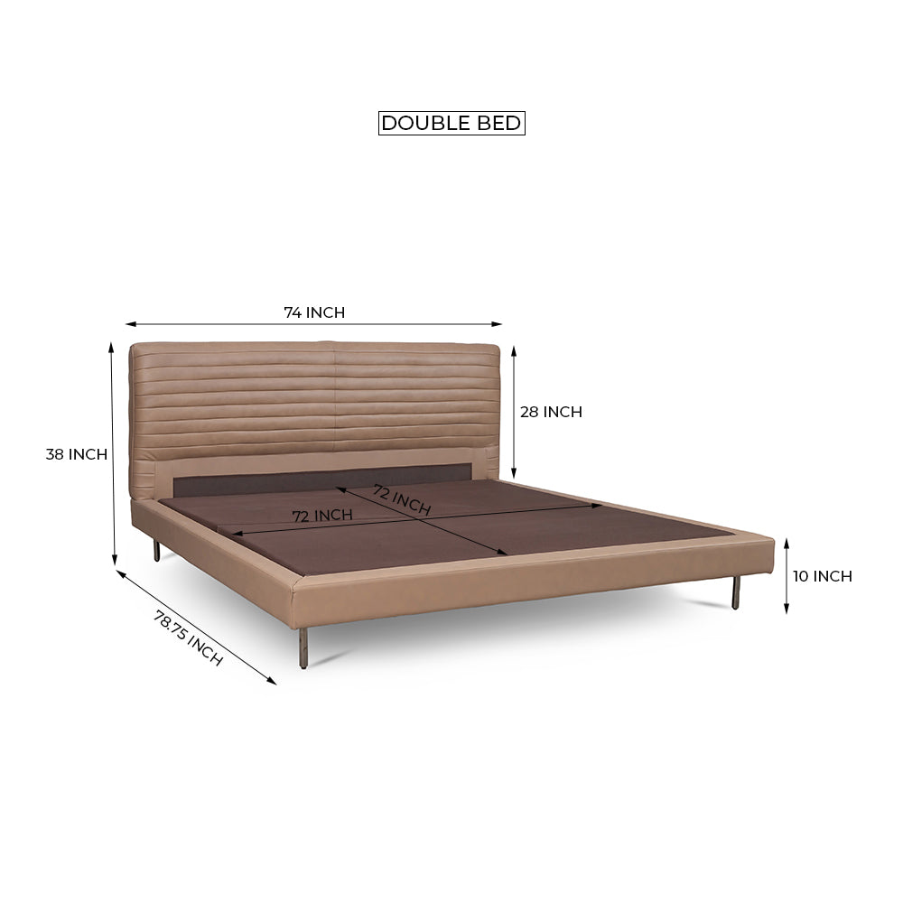 Sable Leather Bed