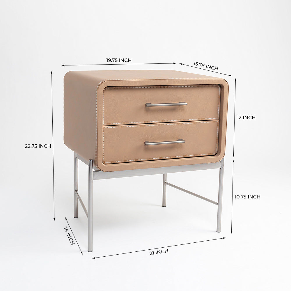 Sable Leather Bed