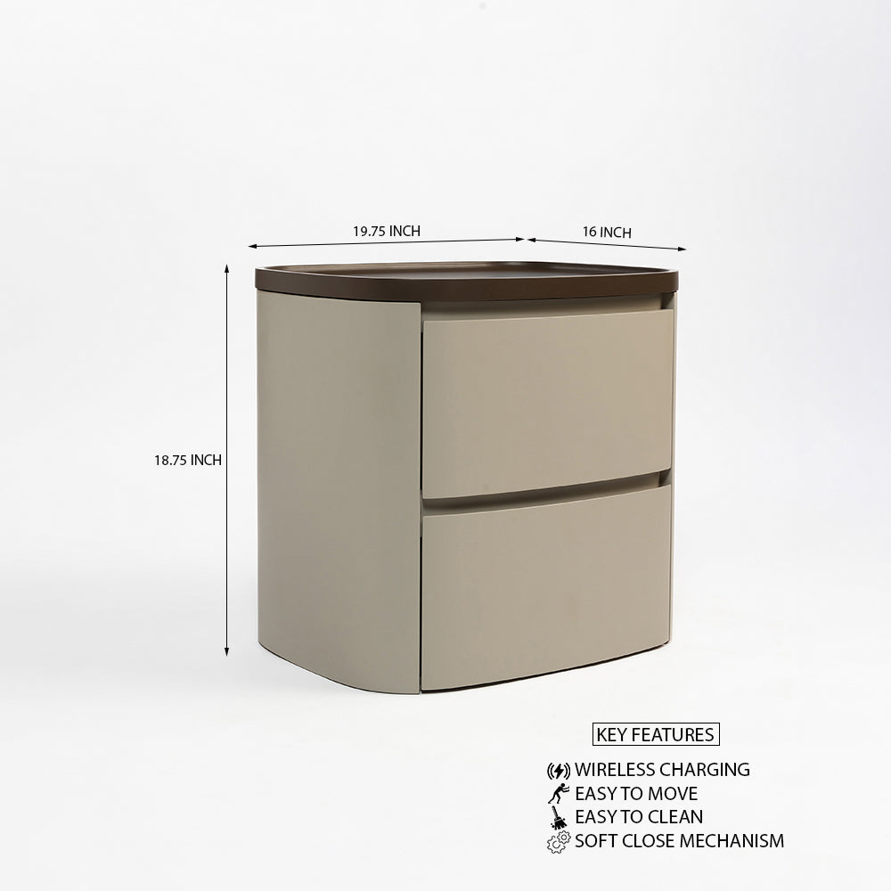 Nexus Arc Bedside Table