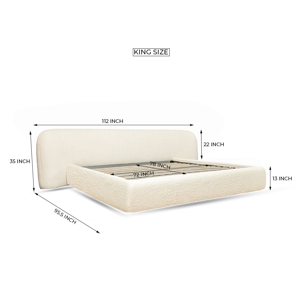 Boucle Bliss Upholstered Bed 