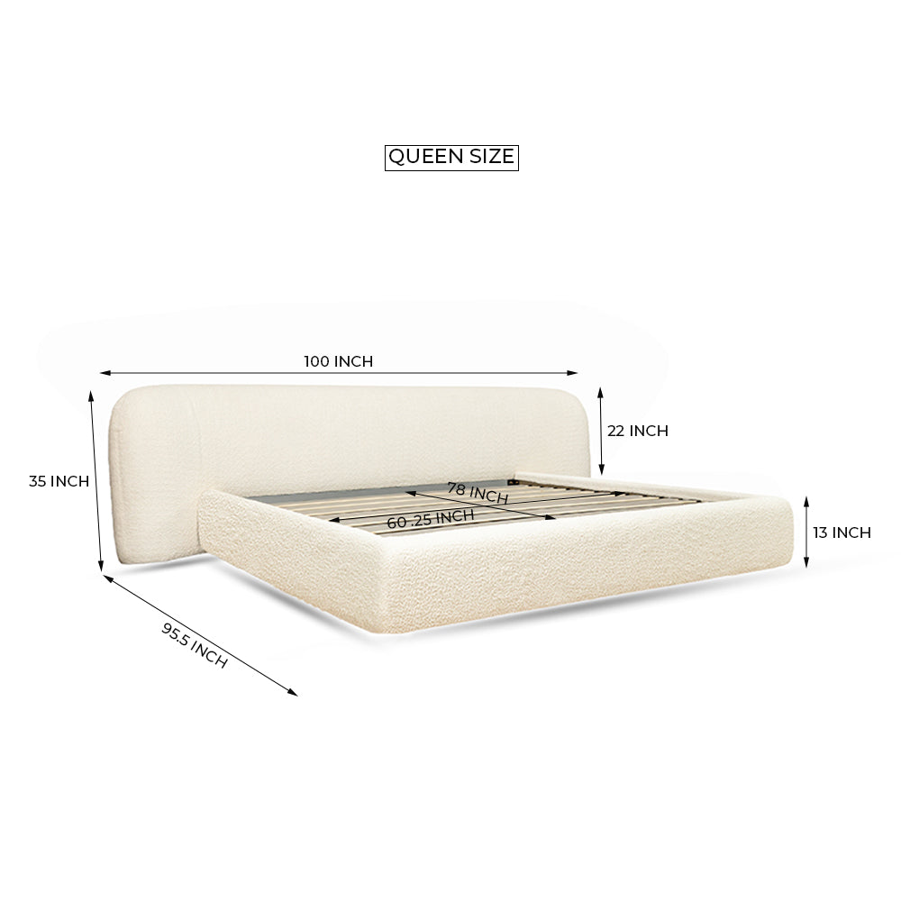 Boucle Bliss Upholstered Bed 