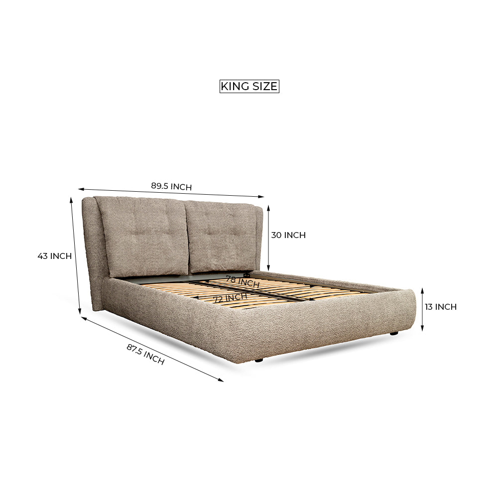 Heritage Upholstered Bed - Boucle