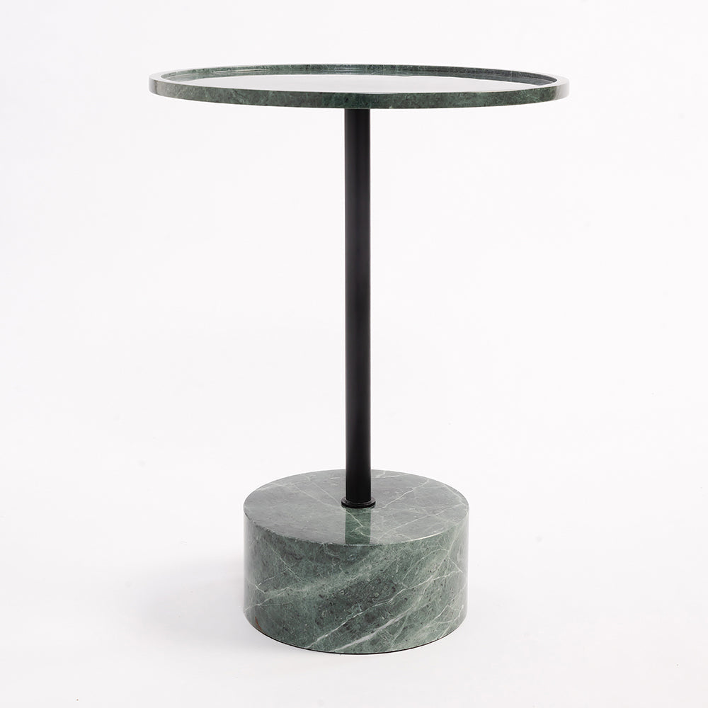 Viver Round Green Marble Accent Table