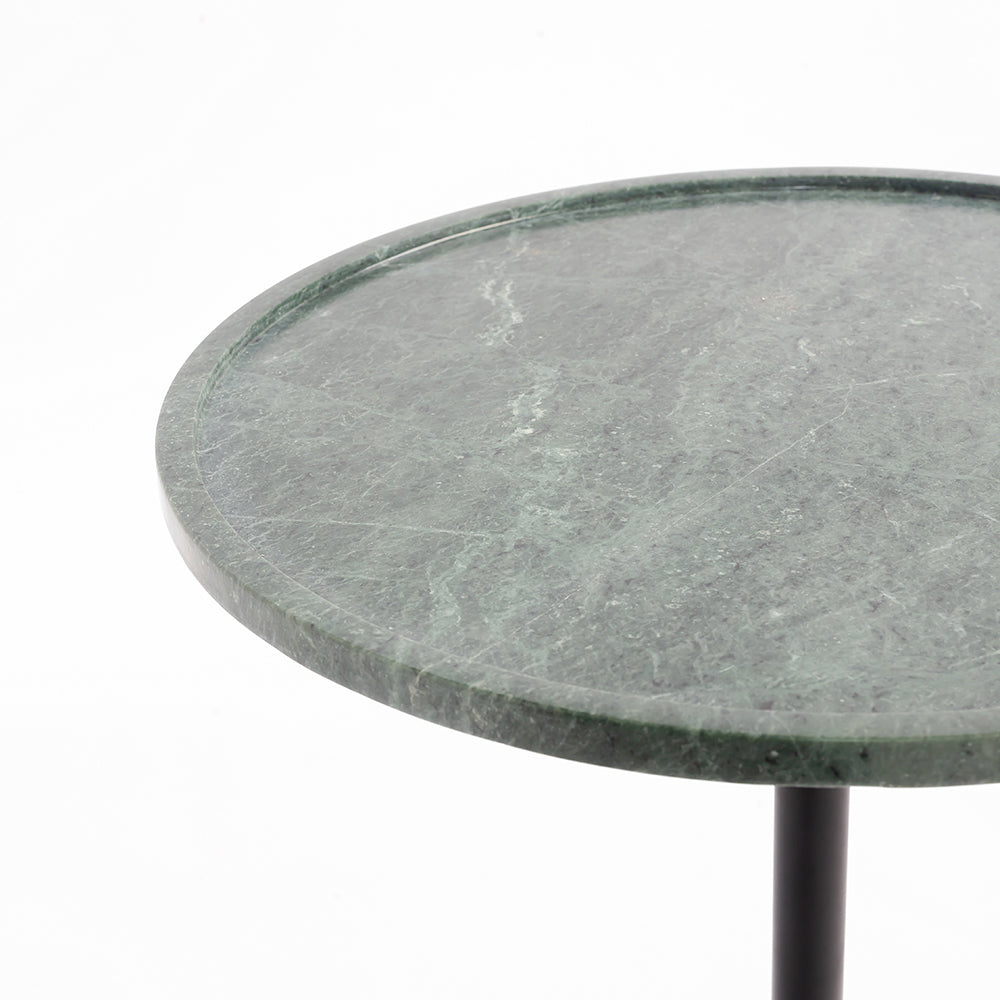 Viver Round Green Marble Accent Table