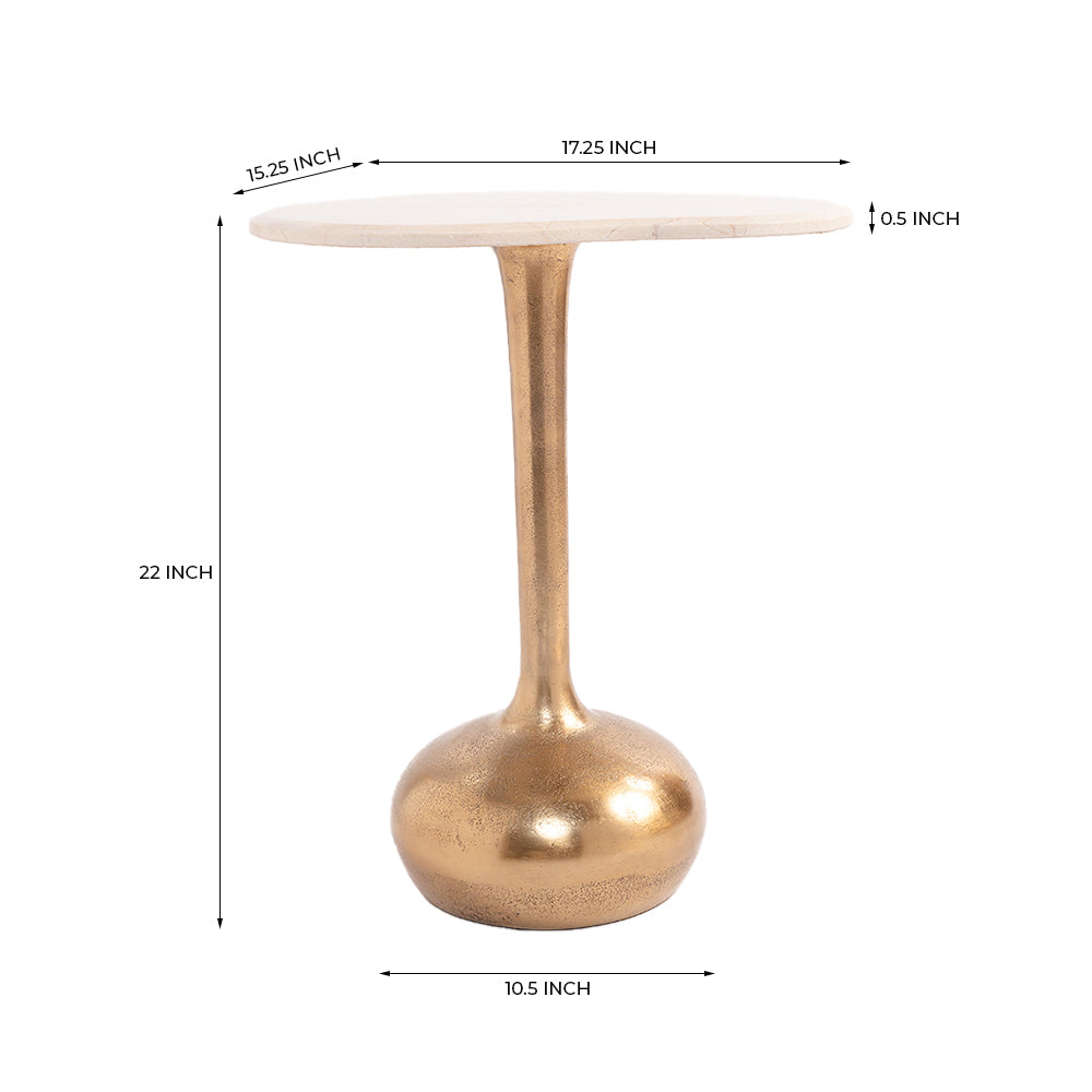 Tidal Marble Accent Table