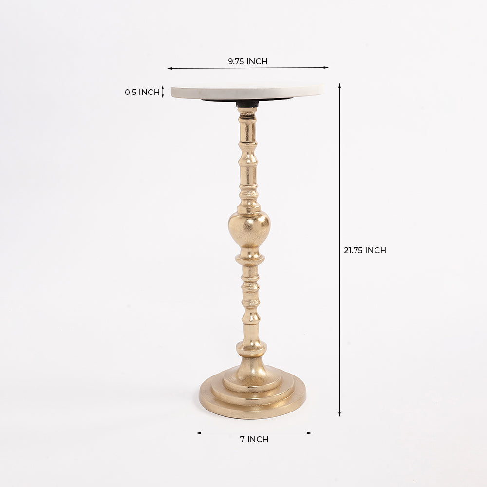 Snowflake Marble Accent Table
