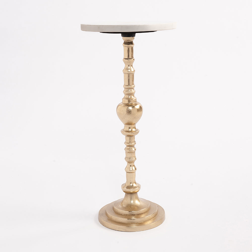 Snowflake Marble Accent Table