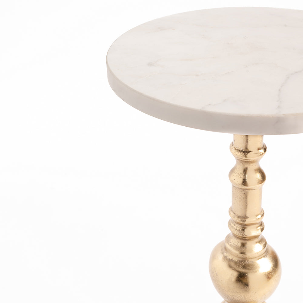 Snowflake Marble Accent Table