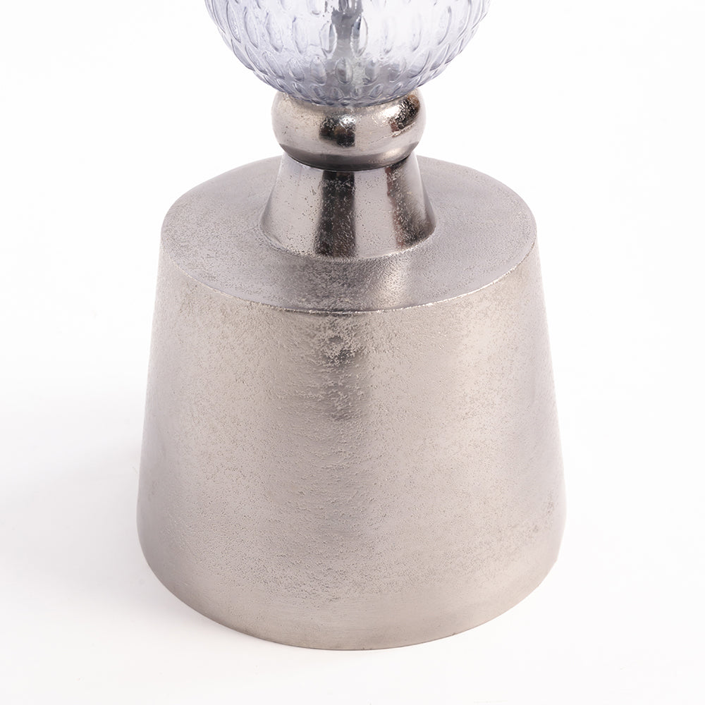 Scorsese Aluminium Drink Accent Table with Glass