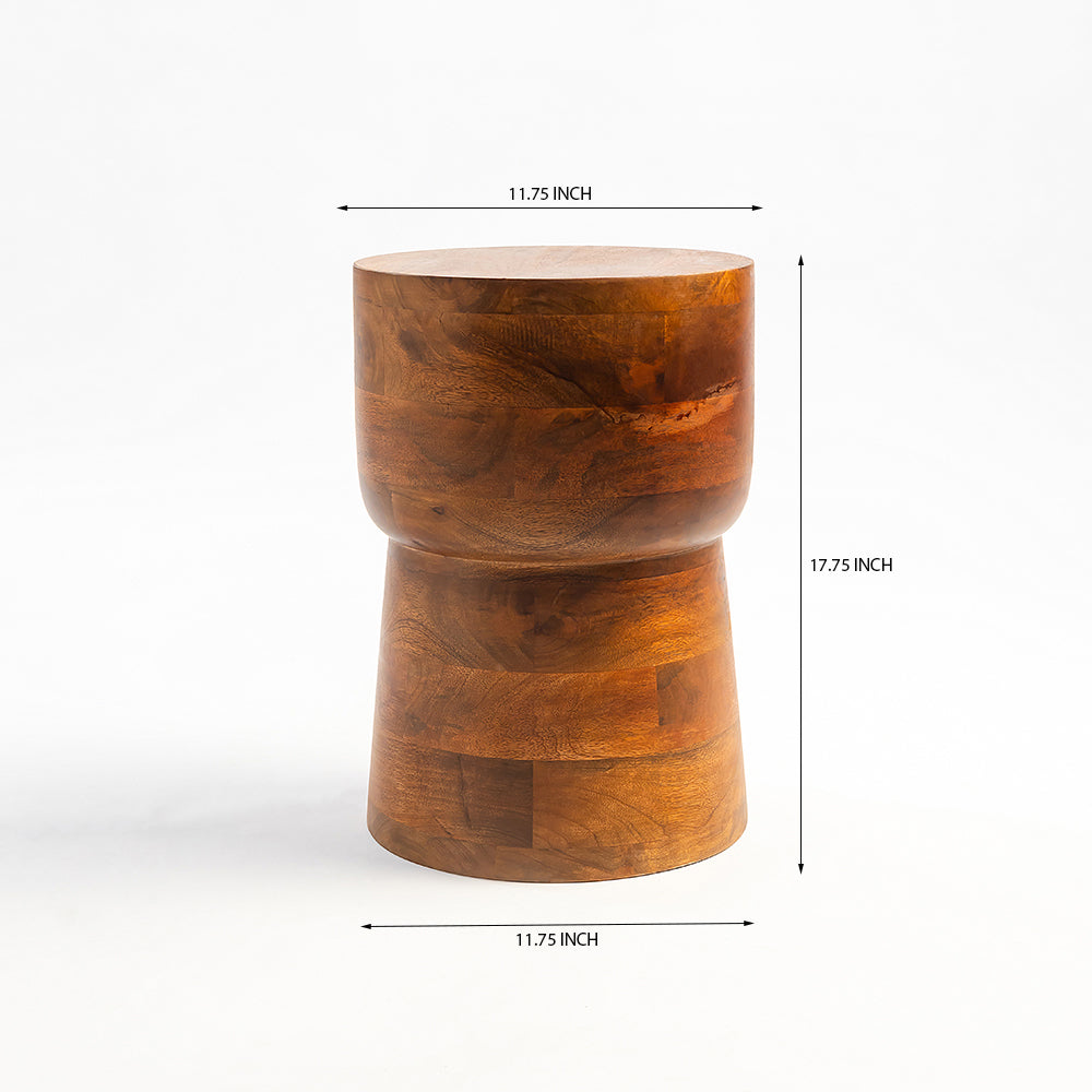 Beanie Mango Wood Accent Table & Stool