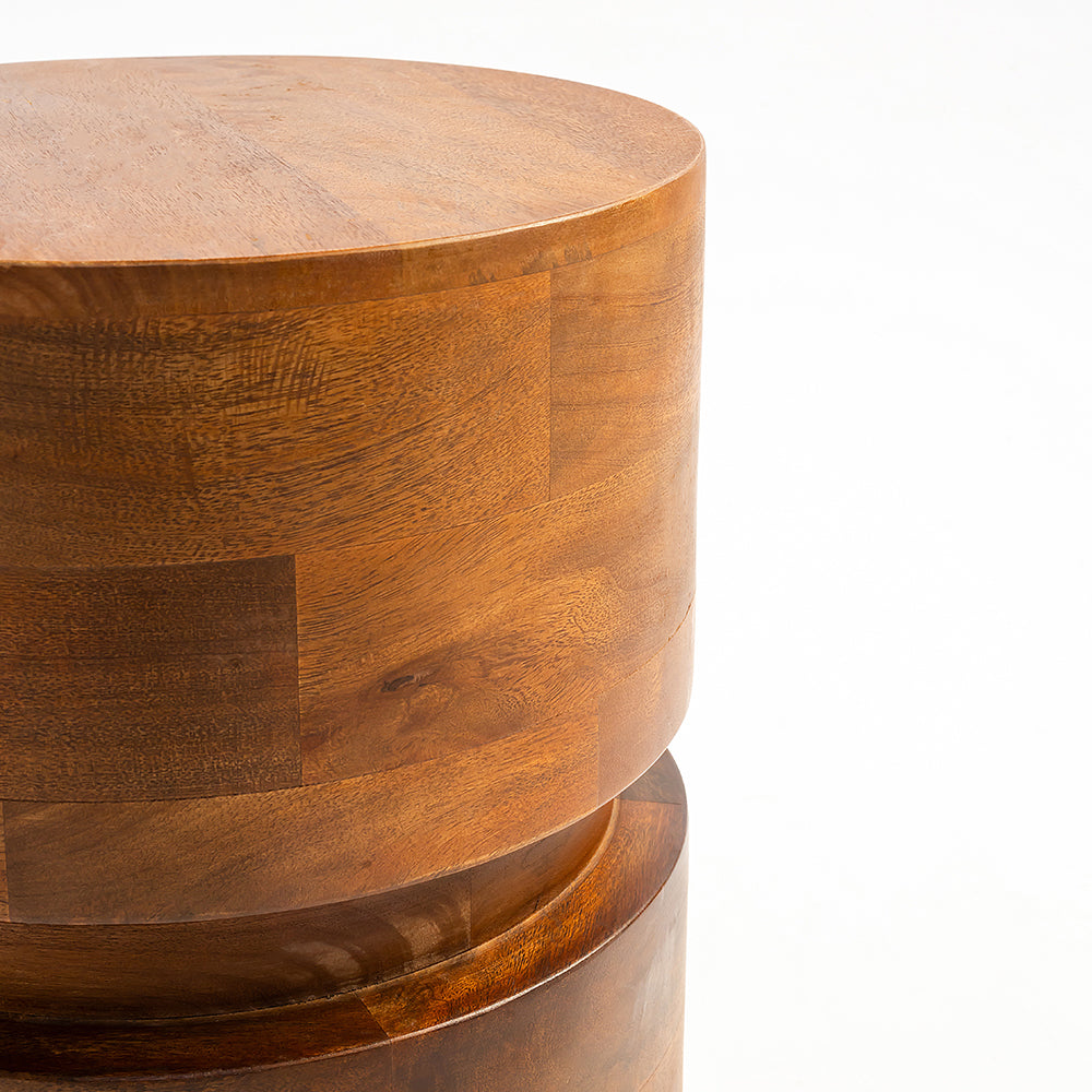 Prairie Mango Wood Accent Table & Stool