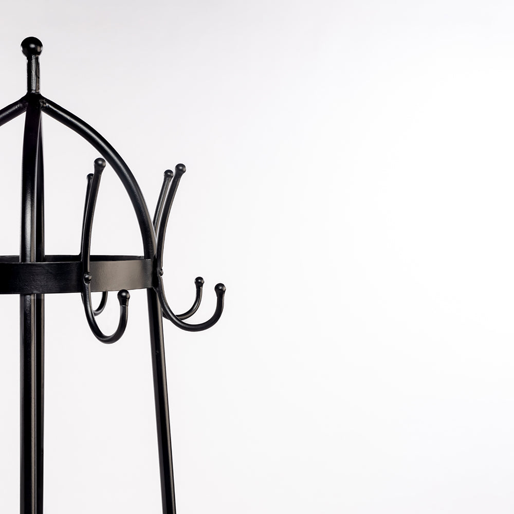 Jenevie Mango Wood Coat Hanger with Iron