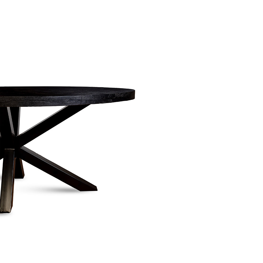 Xerone Wooden 6 Seater Dining Table with Iron