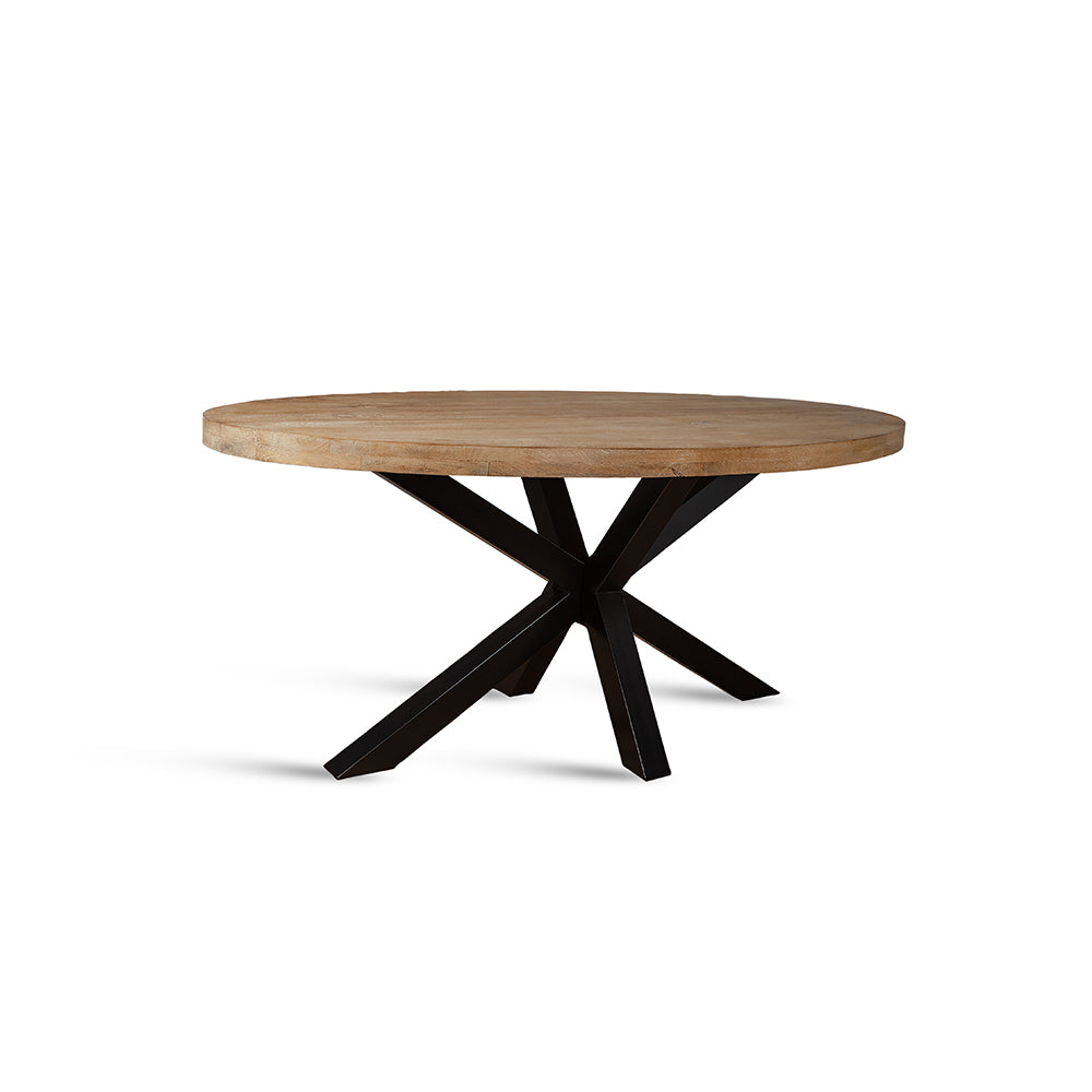 Xerone Wooden 6 Seater Dining Table with Iron