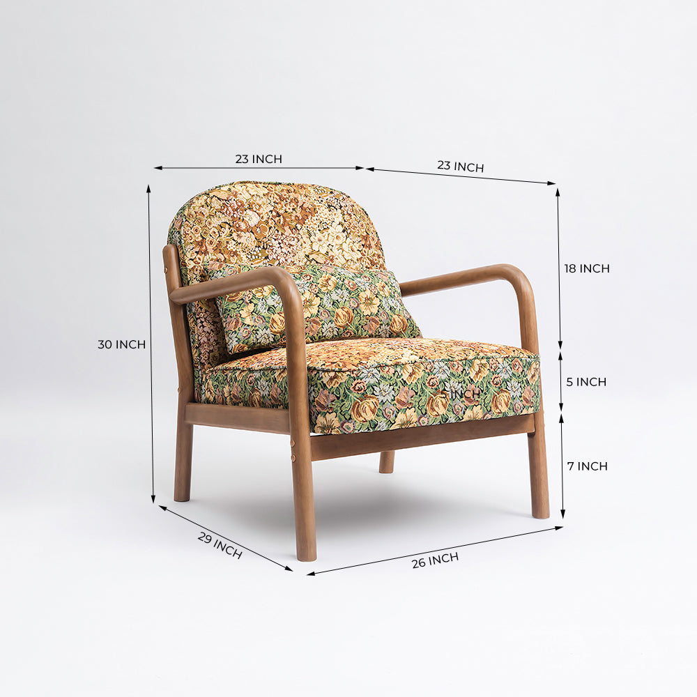 Roselle Floral Arm Chair