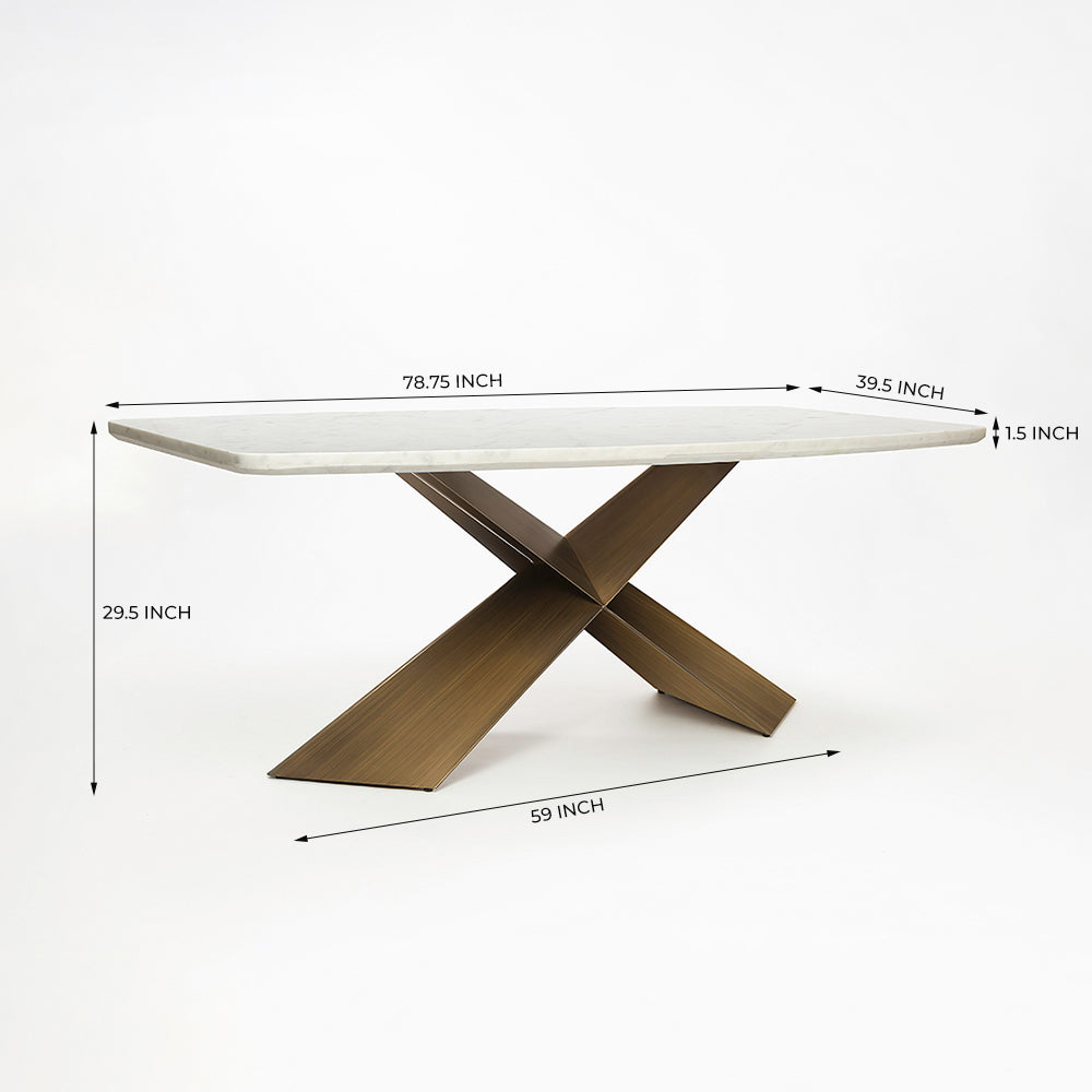 Immune Marbel Dining Table with Iron