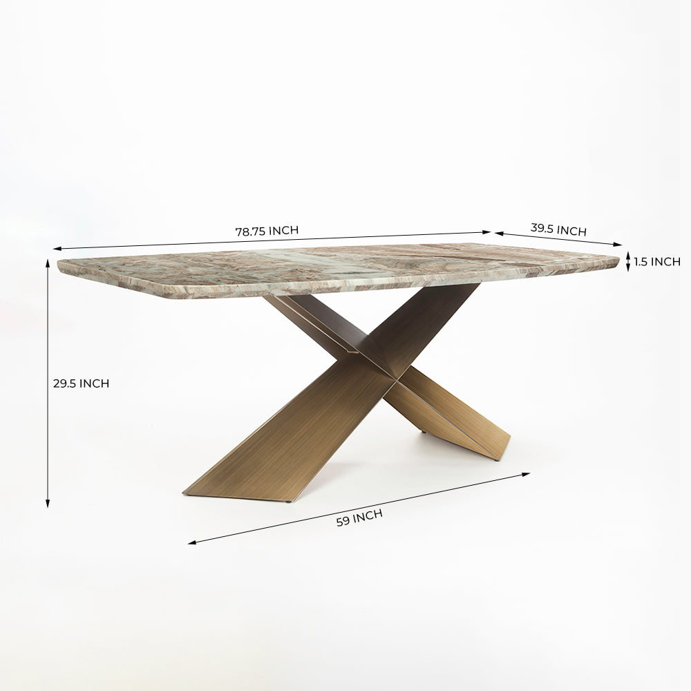 Immune Marbel Dining Table with Iron