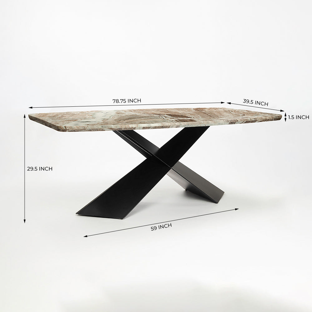 Immune Marbel Dining Table with Iron
