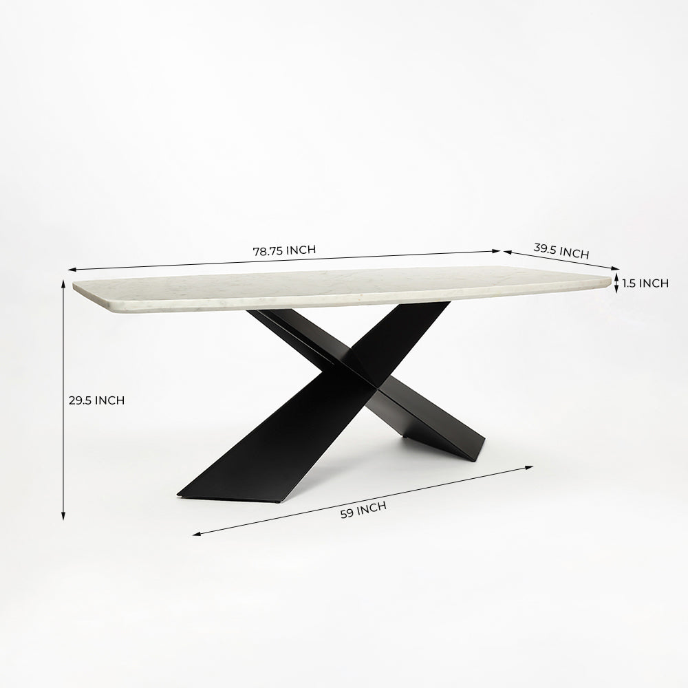 Immune Marbel Dining Table with Iron