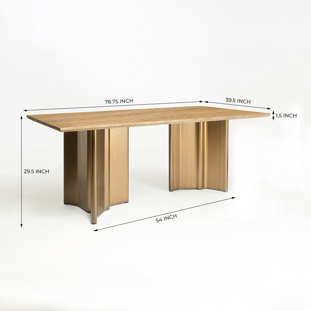 Omar Marbel Dining Table with Iron