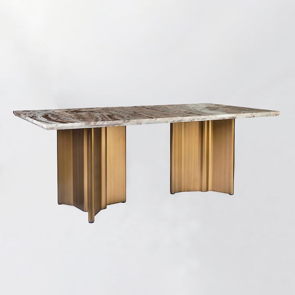 Omar Marbel Dining Table with Iron